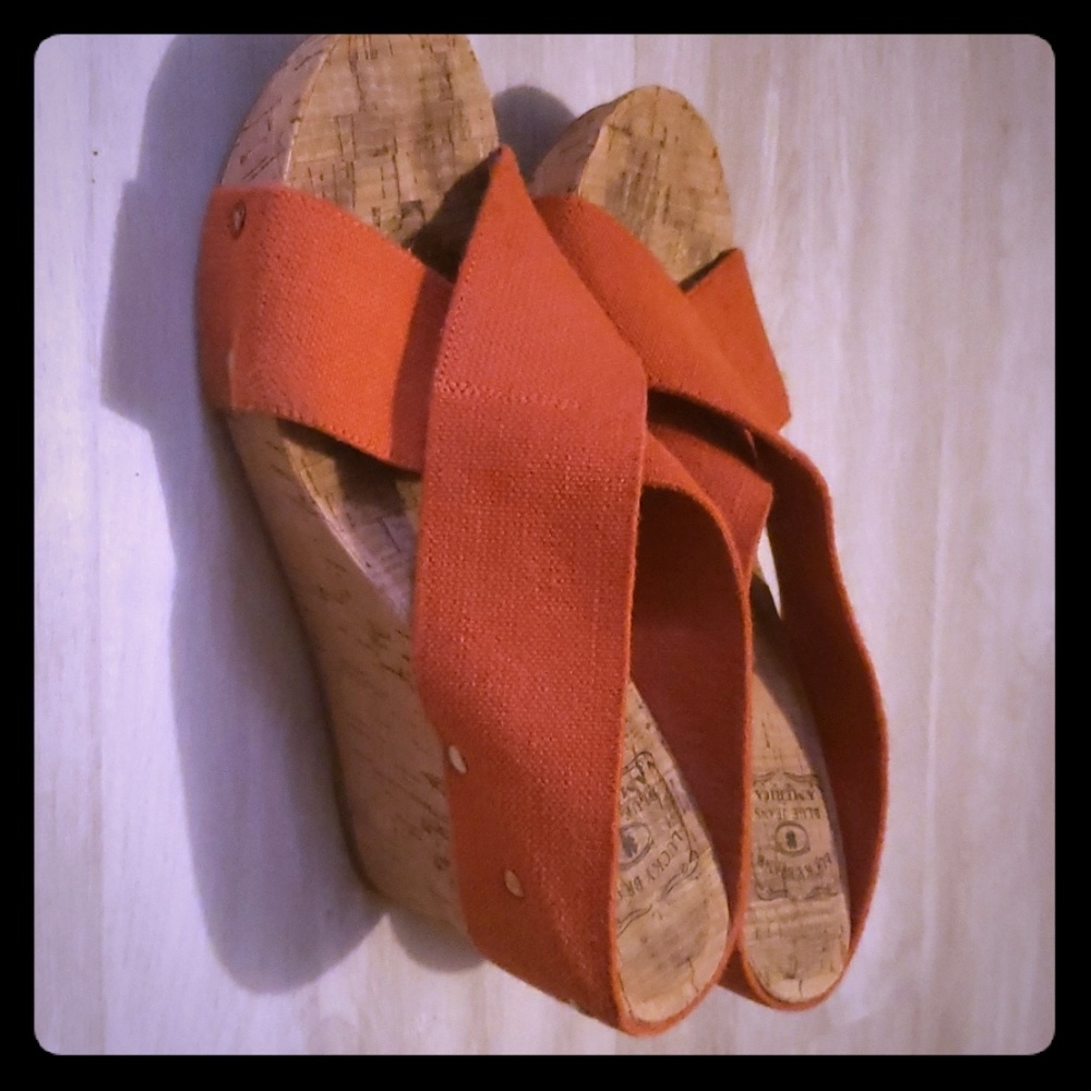 Orange Lucky Brand wedges